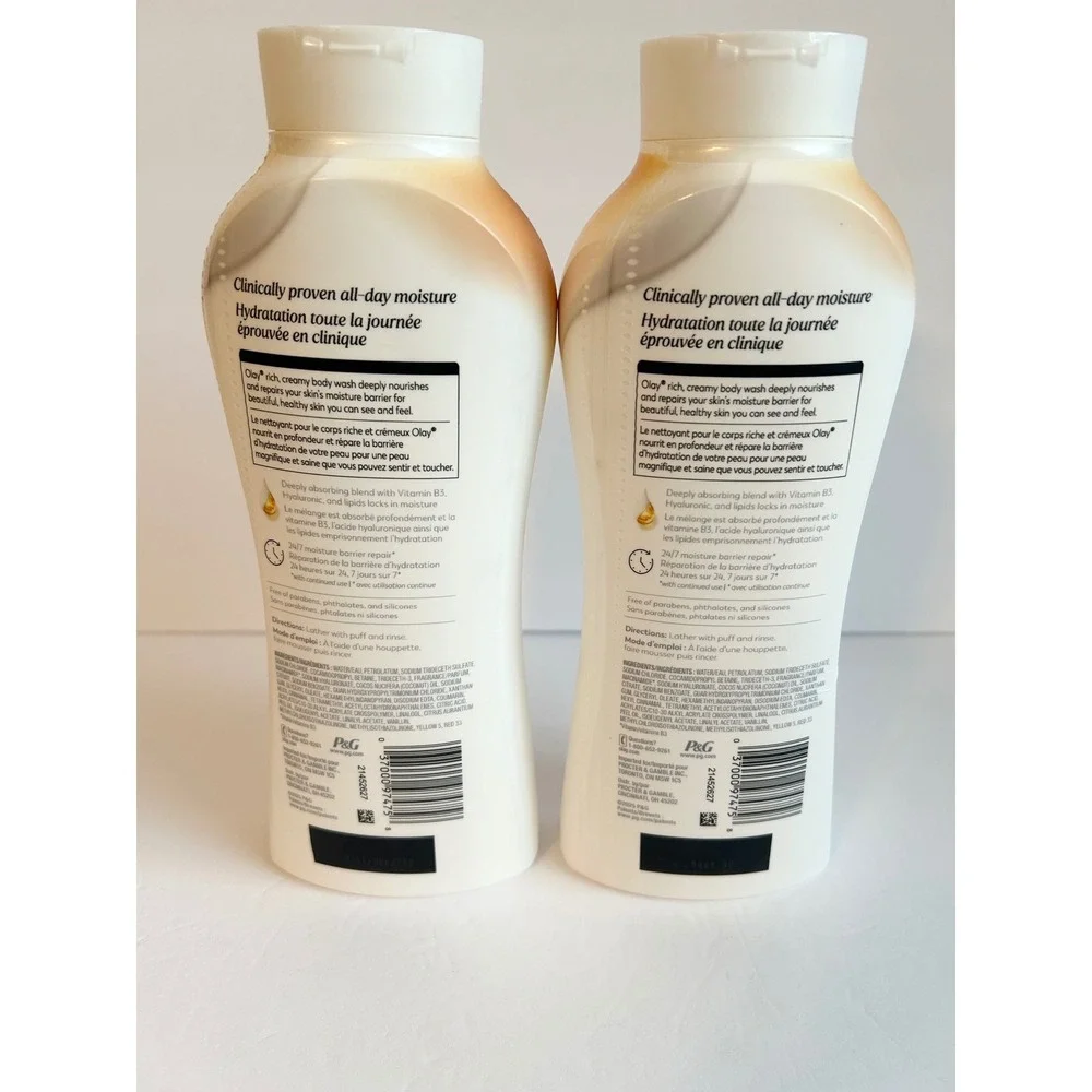 Olay Ultra Moisture Coconut Oil Body Wash with B3 Complex 22 fl oz 2 Pack Bundle